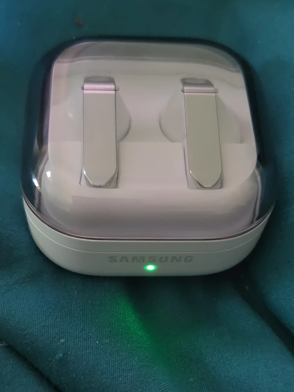 Samsung Silver and Gray True Wireless Earbuds with Charging Case